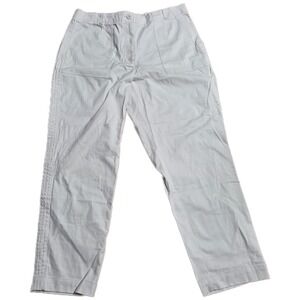 Chaps Straight Leg Twill Pants Women's Size 14 White Seasonal Bottom Spring NWT